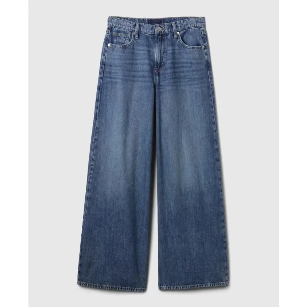 Gap Baggy Dani Jeans US 8/29 Regular Blue Dark Wash Denim Relaxed Fit NWOT 2025